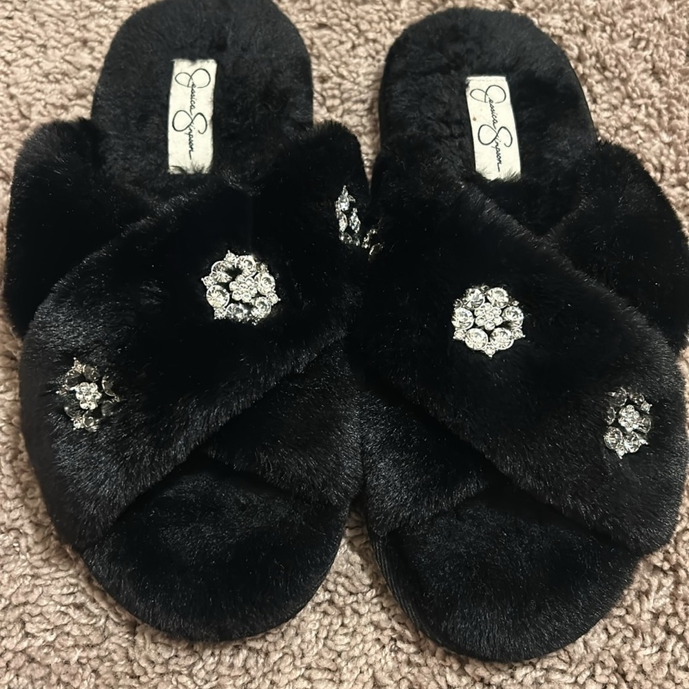 Black Jessica Simpson Slippers